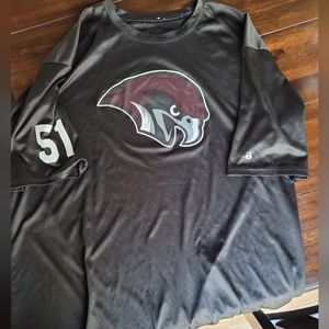 Black Roanoke College baseball shirt. xl, men's Luke New. #51 on sleeve